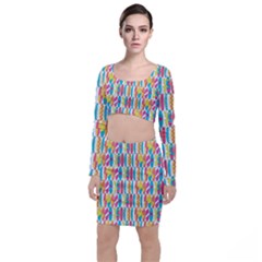 Rainbow Colored Waikiki Surfboards  Top And Skirt Sets by PodArtist