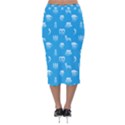 Oktoberfest Bavarian October Beer Festival Motifs in Bavarian Blue Velvet Midi Pencil Skirt View2