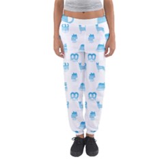 Oktoberfest Bavarian October Beer Festival Motifs In Bavarian Blue Women s Jogger Sweatpants by PodArtist