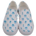 Oktoberfest Bavarian October Beer Festival Motifs in Bavarian Blue Men s Canvas Slip Ons View1