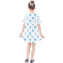 Oktoberfest Bavarian October Beer Festival Motifs in Bavarian Blue Kids  Smock Dress View2