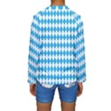 Oktoberfest Bavarian Blue and White Large Diagonal Diamond Pattern Kids  Long Sleeve Swimwear View2