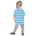 Oktoberfest Bavarian Blue and White Large Diagonal Diamond Pattern Kids Raglan Tee View2