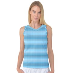 Oktoberfest Bavarian Blue And White Small Diagonal Diamond Pattern Women s Basketball Tank Top