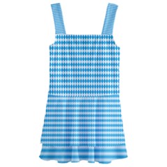 Oktoberfest Bavarian Blue And White Small Diagonal Diamond Pattern Kids  Layered Skirt Swimsuit by PodArtist