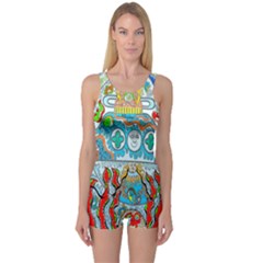 Supersonic Cosmic Submarine One Piece Boyleg Swimsuit by chellerayartisans