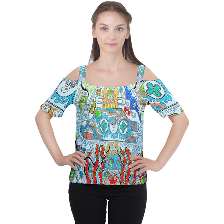 Supersonic cosmic submarine Cutout Shoulder Tee