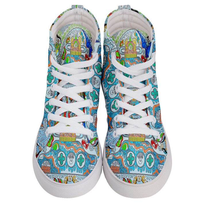 Supersonic cosmic submarine Women s Hi-Top Skate Sneakers