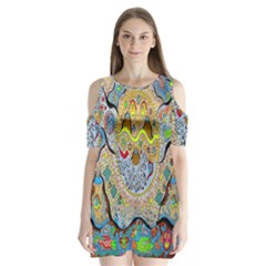 Supersonic Sun Shoulder Cutout Velvet One Piece by chellerayartisans