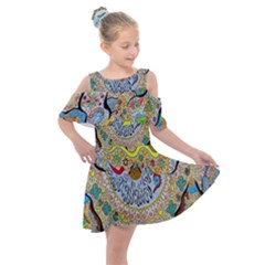 Supersonic Sun Kids  Shoulder Cutout Chiffon Dress