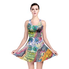 Watercolor Mermaid Reversible Skater Dress by chellerayartisans