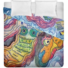 Watercolor Mermaid Duvet Cover Double Side (king Size) by chellerayartisans