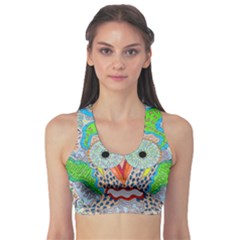 Cosmic Owl Sports Bra by chellerayartisans