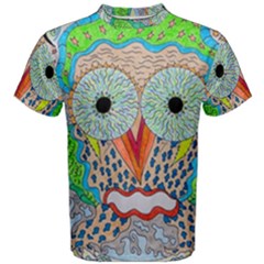 Cosmic Owl Men s Cotton Tee by chellerayartisans