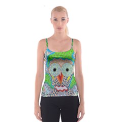 Cosmic Owl Spaghetti Strap Top