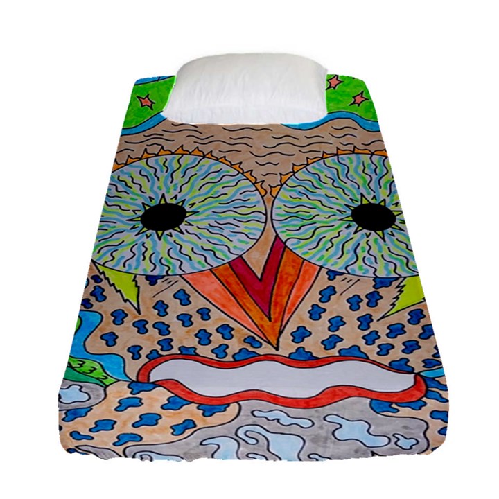 Cosmic Owl Fitted Sheet (Single Size)