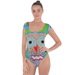 Cosmic Owl Short Sleeve Leotard 