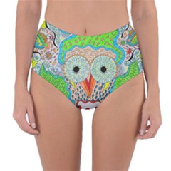 Cosmic Owl Reversible High-waist Bikini Bottoms by chellerayartisans