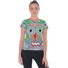 Cosmic Owl Short Sleeve Sports Top 