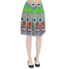 Cosmic Owl Pleated Skirt