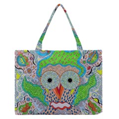 Cosmic Owl Zipper Medium Tote Bag by chellerayartisans