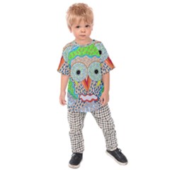 Cosmic Owl Kids Raglan Tee