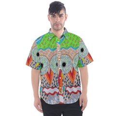 Cosmic Owl Men s Short Sleeve Shirt