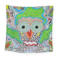 Cosmic Owl Square Tapestry (Large)