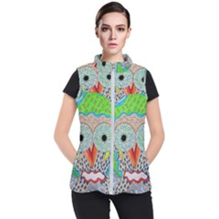 Cosmic Owl Women s Puffer Vest