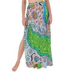 Cosmic Owl Maxi Chiffon Tie-Up Sarong