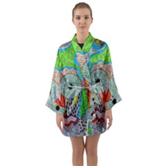 Cosmic Owl Long Sleeve Kimono Robe