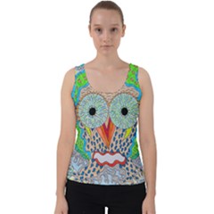 Cosmic Owl Velvet Tank Top