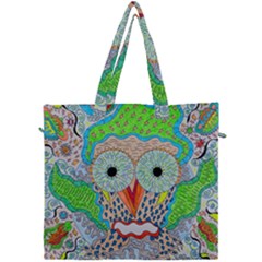 Cosmic Owl Canvas Travel Bag