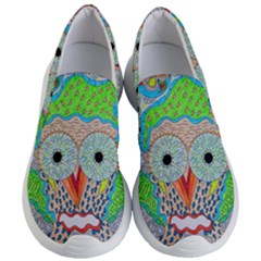 Cosmic Owl Women s Lightweight Slip Ons