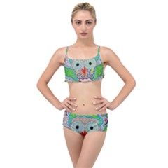 Cosmic Owl Layered Top Bikini Set by chellerayartisans