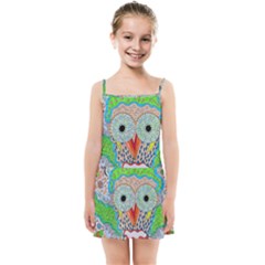 Cosmic Owl Kids Summer Sun Dress by chellerayartisans