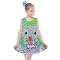 Cosmic Owl Kids  Summer Dress by chellerayartisans