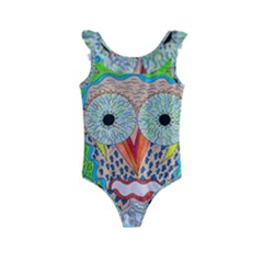 Cosmic Owl Kids  Frill Swimsuit