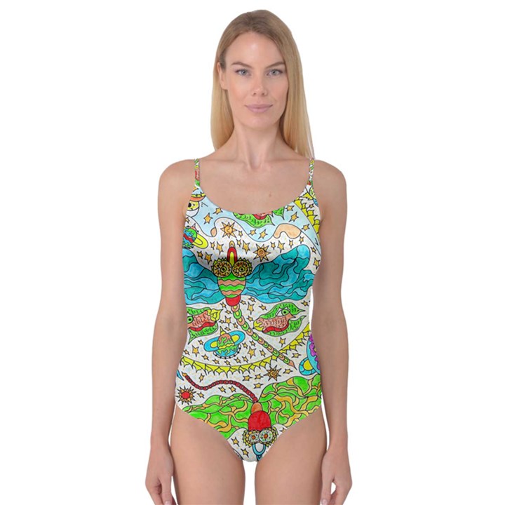 Cosmic Dragonflies Camisole Leotard 