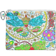 Cosmic Dragonflies Canvas Cosmetic Bag (xxxl) by chellerayartisans