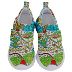 Cosmic Dragonflies Velcro Strap Shoes by chellerayartisans