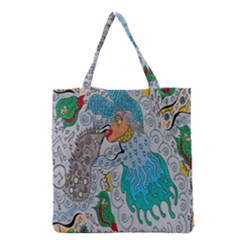 Music Angel Grocery Tote Bag by chellerayartisans