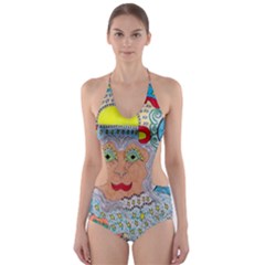 Cosmic Moon Angel Cut-out One Piece Swimsuit by chellerayartisans