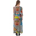 Cosmic Moon Angel Button Up Boho Maxi Dress View2