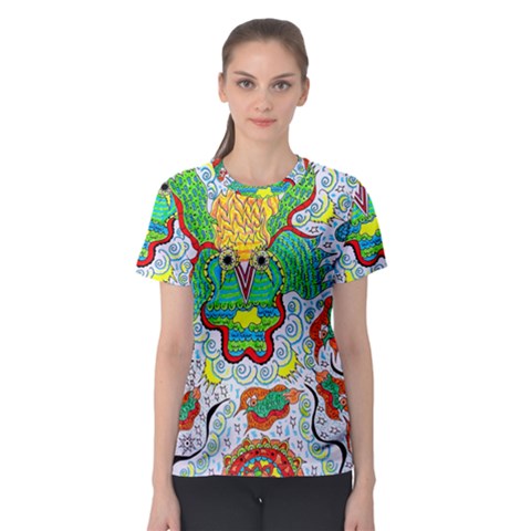 Cosmic Coocoobird Women s Sport Mesh Tee by chellerayartisans