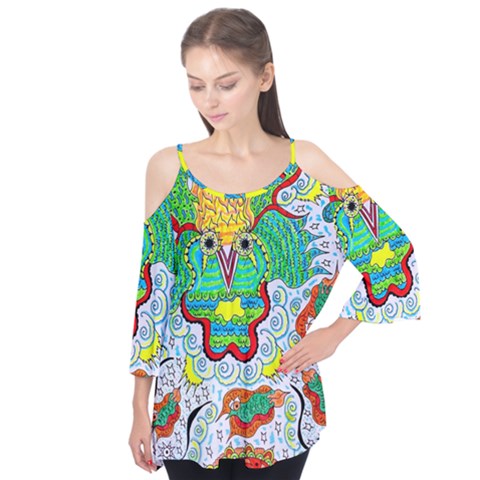 Cosmic Coocoobird Flutter Tees by chellerayartisans