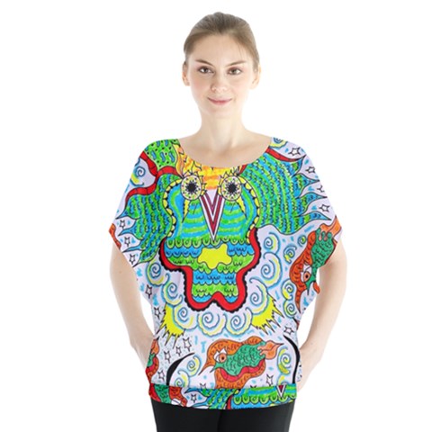 Cosmic Coocoobird Blouse by chellerayartisans