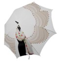 Indiahandycrfats women Fashion White Dupatta with Multicolour Pompom all four sides for Girls/women Hook Handle Umbrellas (Large) View2