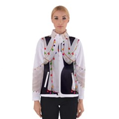 Indiahandycrfats Women Fashion White Dupatta With Multicolour Pompom All Four Sides For Girls/women Winter Jacket by Indianhandycrafts