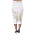 Indiahandycrfats women Fashion White Dupatta with Multicolour Pompom all four sides for Girls/women Midi Pencil Skirt View2